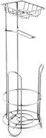 MSV Klopapierhalter mit Ablage, schmaler Toilettenpapierhalter stehend aus...