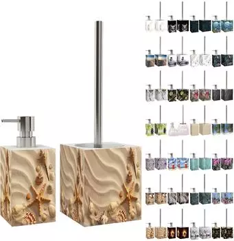Sanilo Badezimmer-Set "Sanibel" Seifenspender & WC-Bürste, beige (Sanibel)