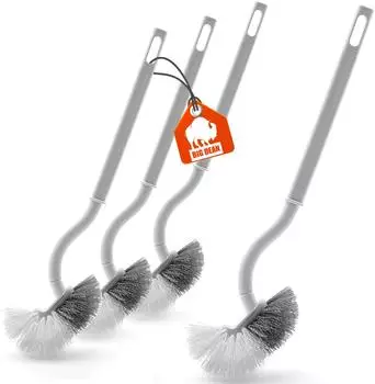 BigDean Klobürsten-Set mit Randreiniger & Klebehaken, weiß, 4-tlg.