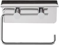 WENKO Toilettenpapierhalter mit Smartphone-Ablage Edelstahl rostfrei 21809100