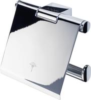 Joop! Toilettenpapierhalter, Chrom, Metall, 12x12 cm, Deckel, Badezimmer, WC