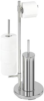 Wenko Standgarnitur Universalo Neo Papierhalter und Bürstenhalter Edelstahl glänzend (22512100)