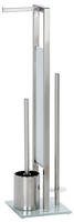 WENKO Stand WC-Garnitur Mod. Rivalta Matt inklusive Ersatzb&uuml;rste rostfrei 69418800