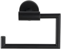 WENKO BOSIO Toilettenpapierhalter, Schwarz matt, Edelstahl rostfrei