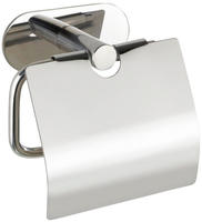 WENKO Turbo-Loc Edelstahl Toilettenpapierhalter mit Deckel Mod. Orea Shine mit Deckel
