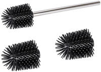 WENKO WC-Reinigungsb&uuml;rste Set 3 Stk. aus Edelstahl Silikon Durchmesser 7,5 cm,