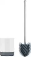 Loomaid 4052926094249, WC-B&uuml;rste & Halter, Grau, Edelstahl, Wei&szlig;, Edelstahl,