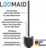 LOOMAID WC-Bürste aus Silikon - Edelstahl- inkl. Bürstenhalter (milchig)