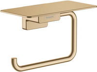 hansgrohe AddStoris Papierrollenhalter mit Ablage, Accessoires, 41772140, brushed