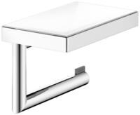 KEUCO 12873019000 Toilettenpapier-Rollenhalter REVA verchromt mit Glas-Ablage