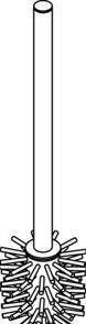 Hansgrohe Logis Ersatz-Bürstenstiel mit Bürste chrom (93286000)