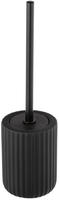 WENKO WC-Garnitur Mod. Belluno Schwarz Keramik mit Soft-Touch Oberfl&auml;che 24805100