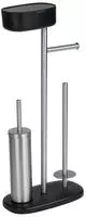 WENKO Stand WC-Garnitur mit Box Mod. Rivazza Schwarz integrierter
