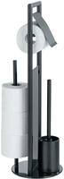 WENKO WC-Garnitur "Ravina" aus Edelstahl Sicherheitsglas Stand WC-Garnitur,