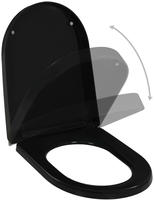 vidaXL Toilettensitz mit Absenkautomatik und Quick-Release Schwarz