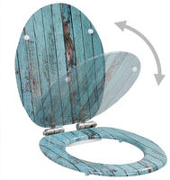 vidaXL Toilettensitz mit Soft-Close-Deckel MDF Altholz-Design