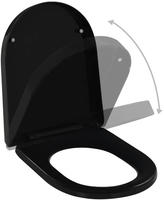 vidaXL Toilettensitz mit Absenkautomatik und Quick-Release Schwarz