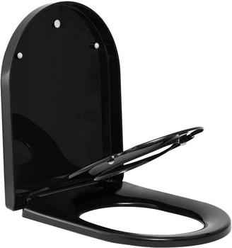Woltu Toilettendeckel mit Kindersitz schwarz (WS2932)