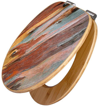 Banjado Design WC Sitz Bambus Absenkautomatik Coloured Wood (TDB2 10434)