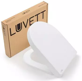 Luvett WC-Sitz D-Form mit Absenkautomatik Duroplast