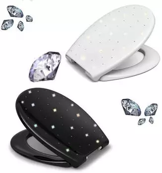 Luvett WC-Sitz Diamant mit Absenkautomatik Duroplast weiß