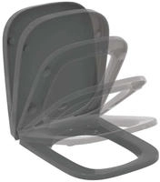 Ideal Standard - I.life B - Wc-sitz Wrapover, Softclose, Grau Gl&auml;nzend T468358