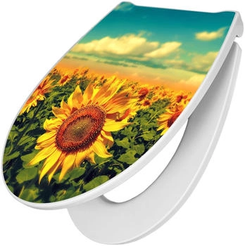 Banjado Premium Toilettendeckel Mit Absenkautomatik Duroplast Sonnenblumen