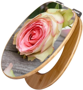 Banjado Design WC Sitz Bambus Holz Mit Absenkautomatik Rosa Rose
