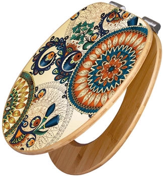 Banjado Design WC Sitz Bambus Holz Mit Absenkautomatik Modernes Mandala