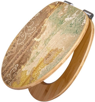 Banjado Design WC Sitz Bambus Holz Mit Absenkautomatik Alte Tapeten