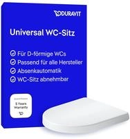 Duravit Universal WC-Sitz D-shaped mit Absenkautomatik, Badkeramik, 0023590000,...