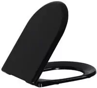 Duroplast Wc Sitz Toilettensitz Flach Edelstahl Scharniere Absenkautomatik...