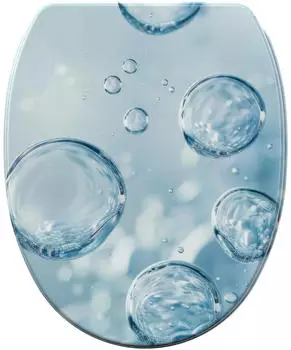 Sanilo WC-Sitz &raquo;Bubbles&laquo; mit Absenkautomatik & Schnellverschluss, Blau (Bubbles)