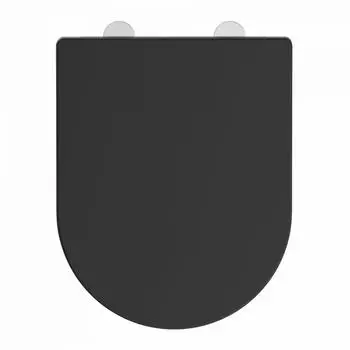 instmaier Helma WC-Sitz D-Form Duroplast Schwarz matt Absenkautomatik Quick Release