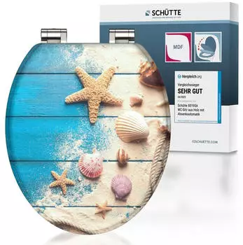 Sch&uuml;tte Beach and Wood WC-Sitz mit Absenkautomatik, MDF, bunt (80184-A)
