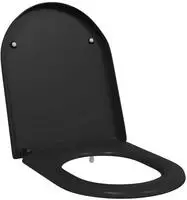 vidaXL Toilettensitz Schwarz 49 x 36 x 4 cm Duroplast
