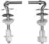 Cornat WC-Sitz-Scharnier mit Befestigung, transparent (TEC364896)
