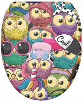 Sanilo WC-Sitz Owl mit Absenkautomatik, Oval, Wei&szlig; (Owl)