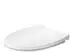 Duravit Univavo WC-Sitz Oval Absenkautomatik abnehmbar Scharniere Edelstahl Weiß (0023190000)