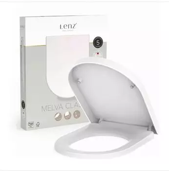 Lenz Elektronik Melva Classic WC-Sitz D-Form SoftClose, abnehmbar, Montage von oben (41040261)