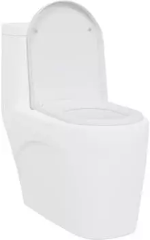 vidaXL Toilettensitz Wei&szlig; Duroplast Soft-Close 49x36x4cm (42002357)
