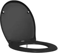 vidaXL Toilettensitz Schwarz 47 x 37 x 4 cm Duroplast