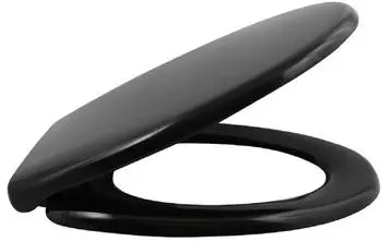 Spirella WC-Sitz Oval Duroplast Soft-Close Antibakteriell Schwarz (SP2225)