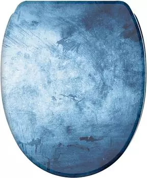 Sanilo Solium WC-Sitz mit Absenkautomatik, Oval, Blau (Solium)