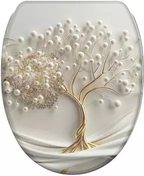Sanilo WC Sitz Tree of Life mit Absenkautomatik, Top Fix