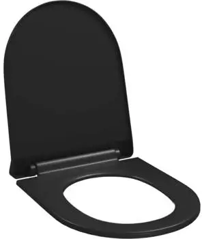 vidaXL Toilettensitz Absenkautomatik Quick-Release, Schwarz (145018)
