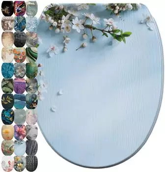 Sanilo WC-Sitz Sakura mit Absenkautomatik, Top-Fix (Sakura)