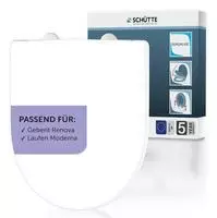 Sch&uuml;tte WC-Sitz "Duroplast, WHITE D-Form PRO" WC-Sitz, Befestigungsmaterial,