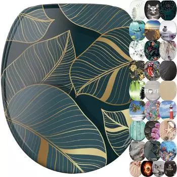 Sanilo WC-Sitz Monstera mit Absenkautomatik, oval, dunkelgrün