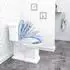 Woltu WC-Sitz Duroplast mit Softclose, Blumenmotiv (WS2448)